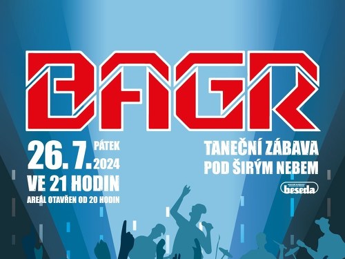 Plakát události Taneční zábava s kapelou BAGR