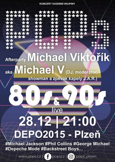 Plakát události POPs w/ Michael Viktořík # Best Of 80s & 90s
