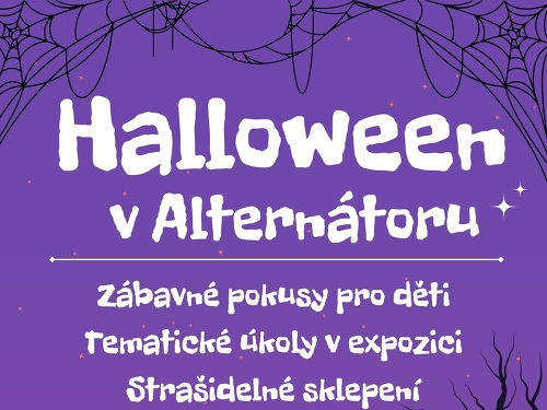 Plakát události Halloween v Alternátoru
