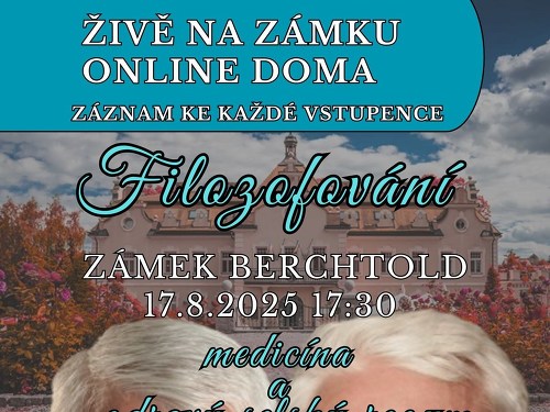 Plakát události Filozofování na zámku s Marianem Jelínkem a Jiřím Beranem