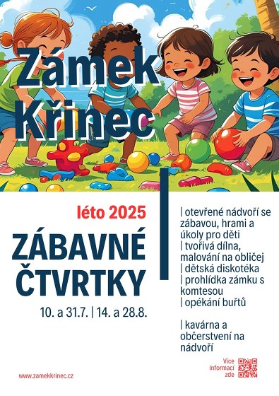 Plakát události Zámek Křinec | zábavné rodinné čtvrtky
