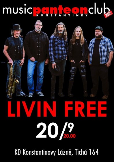 Plakát události Livin Free v MC Panteon