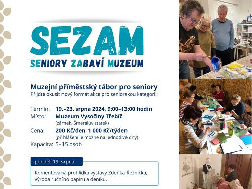 Plakát události SEZAM - příměstský tábor pro seniory