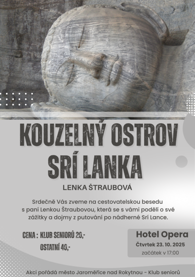 Plakát události Cestovatelská beseda: Kouzelný ostrov Srí Lanka