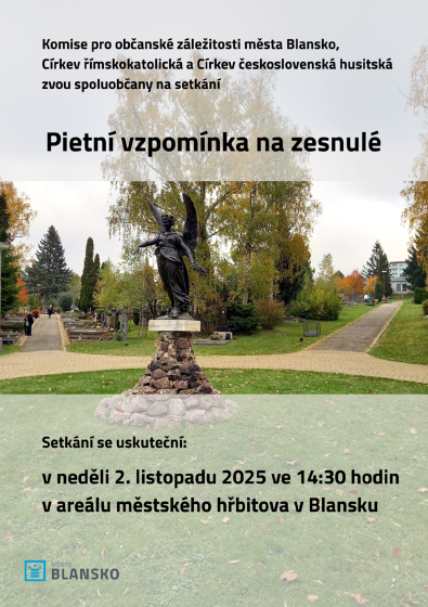 Plakát události Pietní vzpomínka za zesnulé