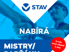 V-STAV A, spol. s.r.o. nabízí práci na pozici Mistr - parťák na stavbu v obci Hrotovice