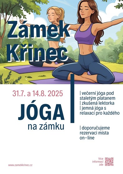 Plakát události VEČERNÍ JÓGA | zámek Křinec