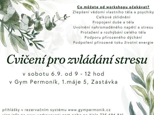 Plakát události Cvičení pro zvládání stresu