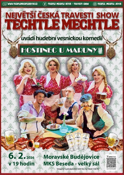 Plakát události Travesti show Techtle Mechtle – HOSTINEC U MARUNY
