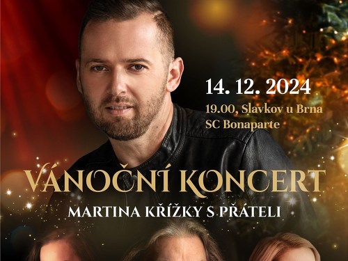 Plakát události Vánoční koncert Martina Křížky a hostů