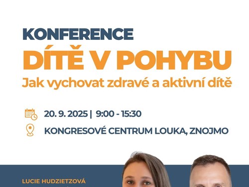 Plakát události Dítě v pohybu: Jak vychovat zdravé a aktivní dítě