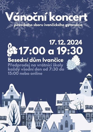 Plakát události Vánoční koncert pěveckého sboru ivančického gymnázia