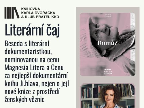 Plakát události Literární čaj s literární dokumentaristkou Kamilou Hladkou