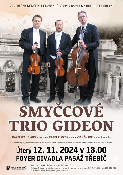 Plakát události Smyčcové trio Gideon