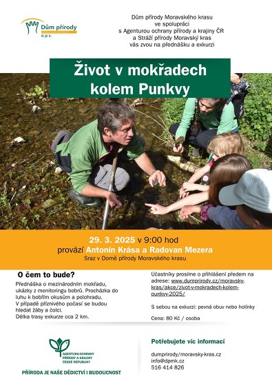 Plakát události Život v mokřadech kolem Punkvy