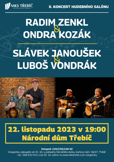 Plakát události Radim Zenkl & Ondra Kozák / Slávek Janoušek & Luboš Vondrák