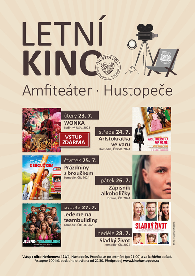 Plakát události Letní kino a Slavnostní otevření Amfiteátru