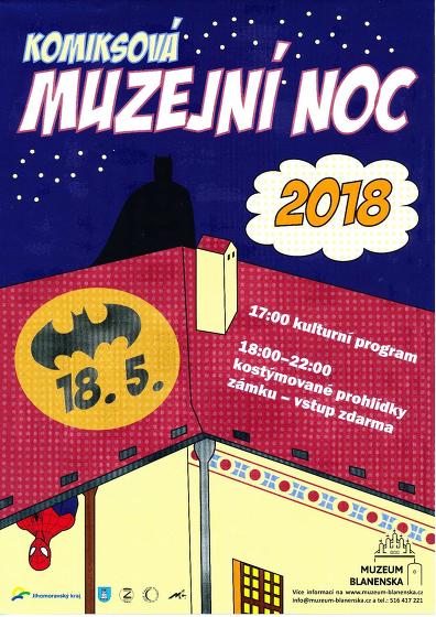 Plakát události Komiksová muzejní noc