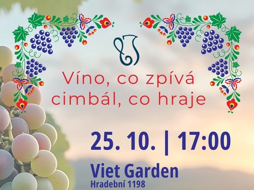 Plakát události Víno, co zpívá - Cimbál, co hraje