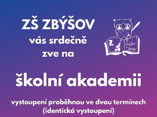 Plakát události ŠKOLNÍ AKADEMIE - čtvrtek