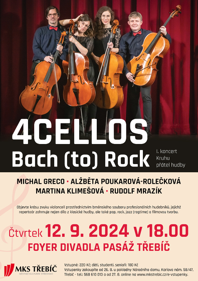 Plakát události 4Cellos Bach (To) Rock