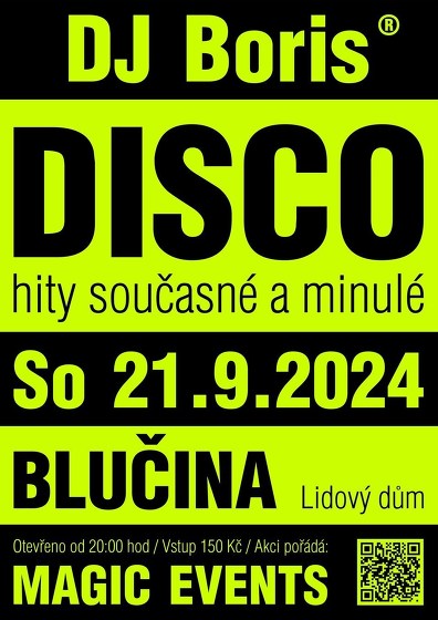 Plakát události DJ Boris DISCO - Blučina