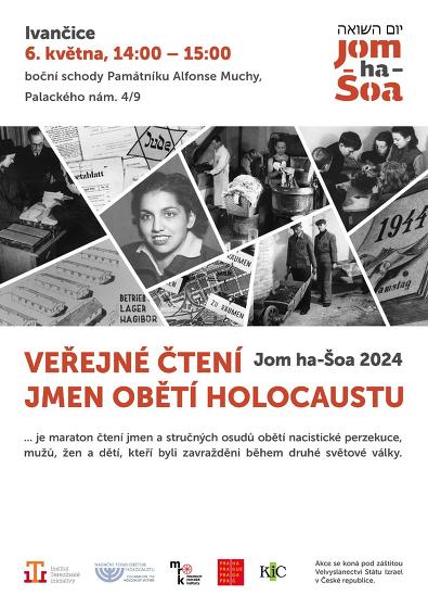 Plakát události Jom ha-šoa v Ivančicích