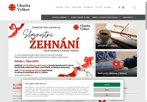 Zobrazit webové stránky Charita Vyškov