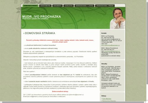 Zobrazit webové stránky Praktický lékař pro dospělé - MUDr. Viktoria Procházková