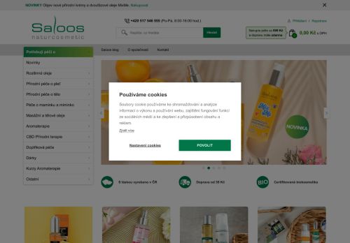 Zobrazit webové stránky Saloos naturcosmetic