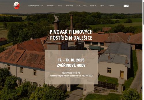 Zobrazit webové stránky Pivovar filmových Postřižin Dalešice