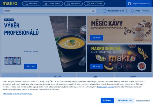 MAKRO Cash & Carry ČR s.r.o. nabízí práci na pozici Skladníci, obsluha manipulačních vozíků v obci Kozomín