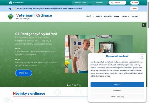 Zobrazit webové stránky Veterinární ordinace - MVDr. Petr Májek