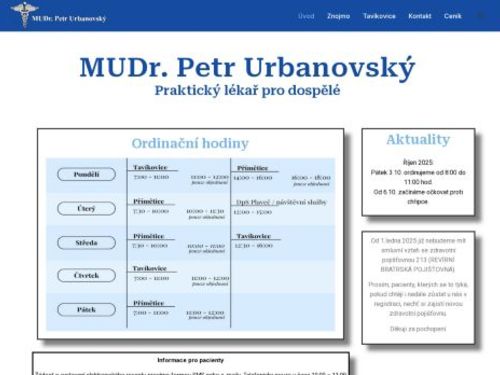Praktický lékař - MUDr. Petr Urbanovský