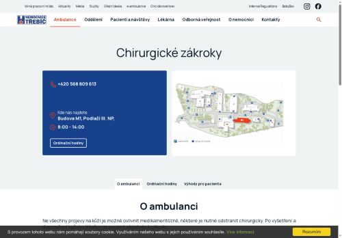 Zobrazit webové stránky Kožní ambulance - chirurgické zákroky
