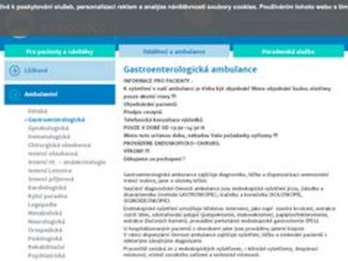 Gastroenterologická ambulance - MUDr. Lukašíková, MUDr. Trna, MUDr. Stibůrek