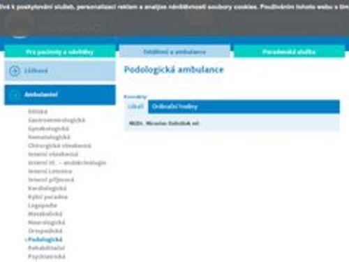 Podologická ambulance - MUDr. Miroslav Dobiášek ml.
