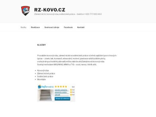 Zámečnictví, kovovýroba RZ KOVO