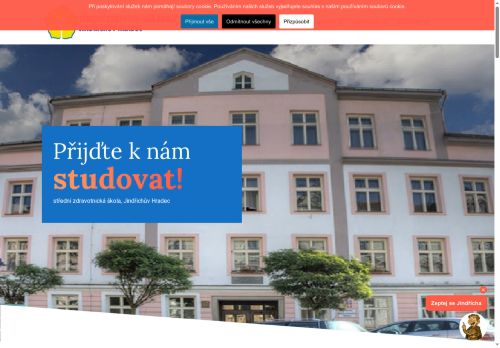 Webové stránky Střední zdravotnická škola, Jindřichův Hradec, Klášterská 77/II, Jindřichův Hradec