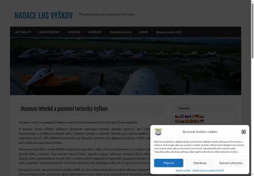 Zobrazit webové stránky Muzeum letecké a pozemní techniky Vyškov