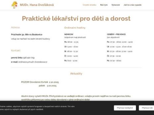 Pediatrie - MUDr. Hana Dvořáková