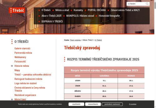 Zobrazit webové stránky Třebíčský zpravodaj
