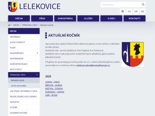 Zpravodaj obce Lelekovice