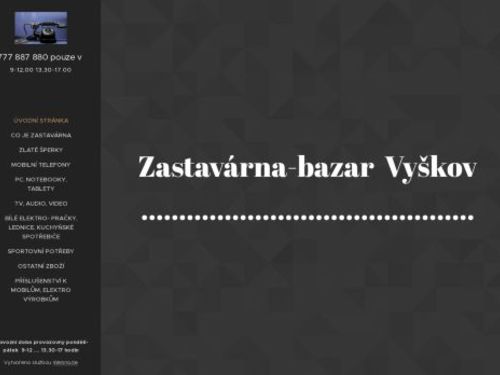 Zastavárna - bazar