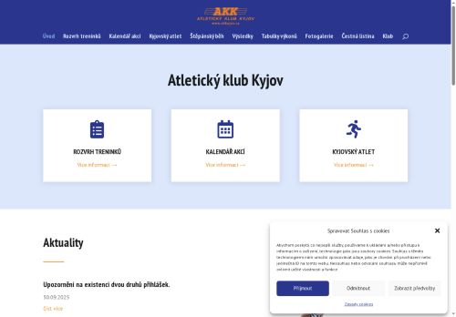 Zobrazit webové stránky Atletický klub Kyjov