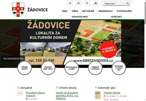 Zobrazit webové stránky Obecní úřad Žádovice