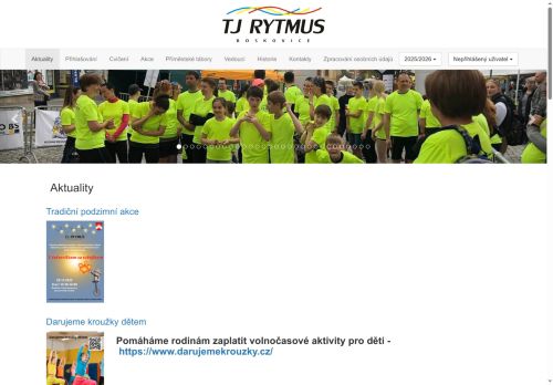 Zobrazit webové stránky TJ Rytmus Boskovice