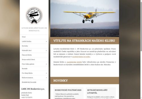 Zobrazit webové stránky Letecko-modelářský klub Boskovice