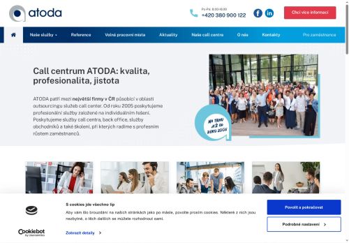 Webové stránky ATODA spol.s.r.o., Příbram