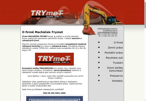 Zobrazit webové stránky MACHÁČEK-TRYMET, s.r.o.